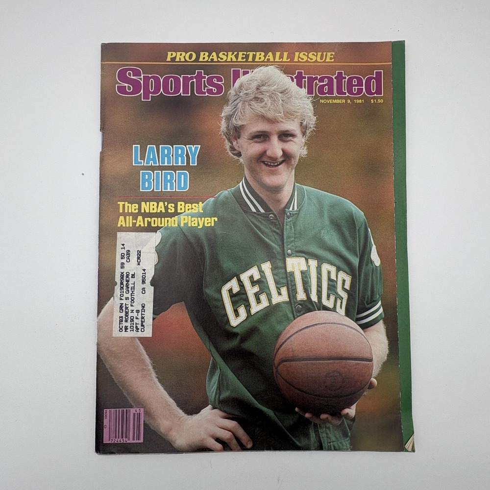 Vintage 1981 Sports Illustrated Magazine Nov 9 Larry‎ Bird Celtics NBA Softcover